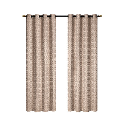 Jacquard Panel Cubic Taupe 84" - Set of 2|Rideau de 84 po taupe en jacquard à motif cubique - ensemble de 2
