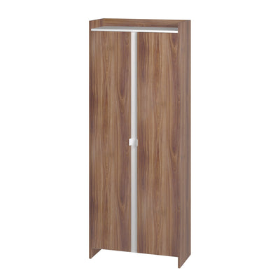 Manhattan Comfort Mid-Century Modern Ratzer Storage Cabinet with 11 Shelves - Brown & White|Armoire de rangement Ratzer de Manhattan Comfort de style moderne du milieu du 20e siècle avec 11 tablettes - brune et blanche