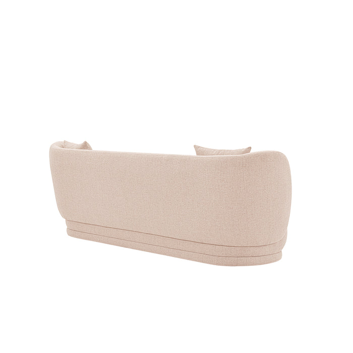 Sofa contemporain Siri de Manhattan Comfort de 92,52 po en lin tissé avec coussins - blé