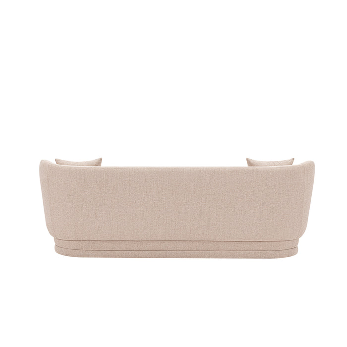 Sofa contemporain Siri de Manhattan Comfort de 92,52 po en lin tissé avec coussins - blé