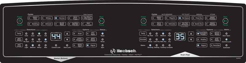 Tour de lavage Huebsch avec laveuse, sécheuse électrique et Pet PlusMC - blanche - SF7108WE