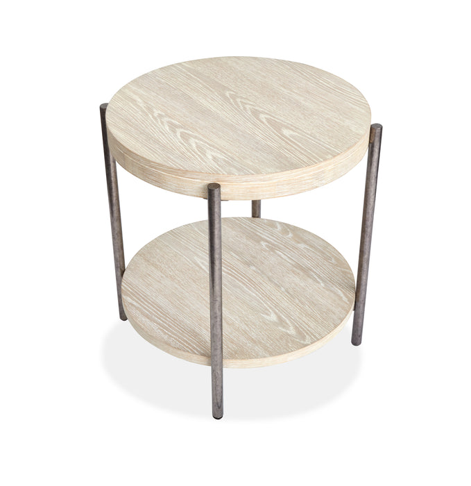 Table de bout Sheriden de 24 po avec rangement - gris Edgecomb