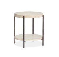  Table de bout Sheriden de 24 po avec rangement - gris Edgecomb