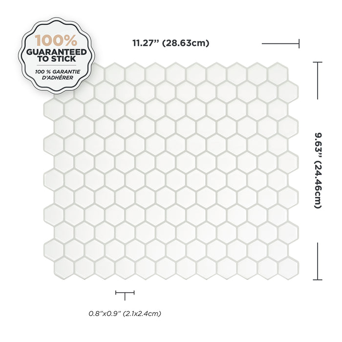Dosseret Smart Tiles peler et coller 11 x 10, 4 feuilles - Hexago