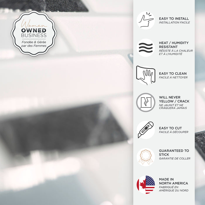 Dosseret Smart Tiles peler et coller 10 x 9, 4 feuilles - Muretto Brina