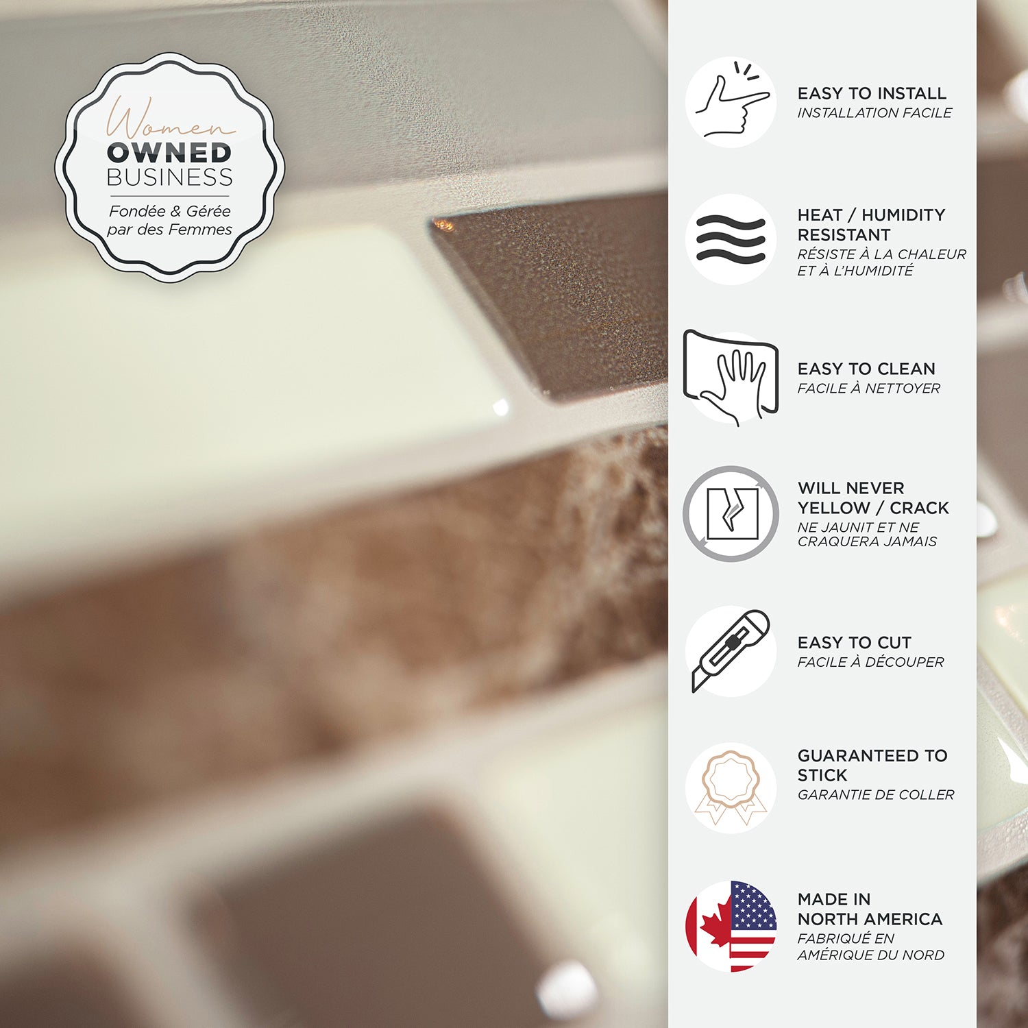 STICKGOO Lot de 10 feuilles de dosseret autocollant aspect marbre blanc à décoller et coller - 30,5 x 30,5 cm - Carreaux muraux autocollants pour dosseret de cuisine (design plus épais STICKGOO Lot de 10 feuilles de dosseret autocollant aspect marbre blanc à décoller et coller - 30,5 x 30,5 cm - Carreaux muraux autocollants pour dosseret de cuisine (design plus épais