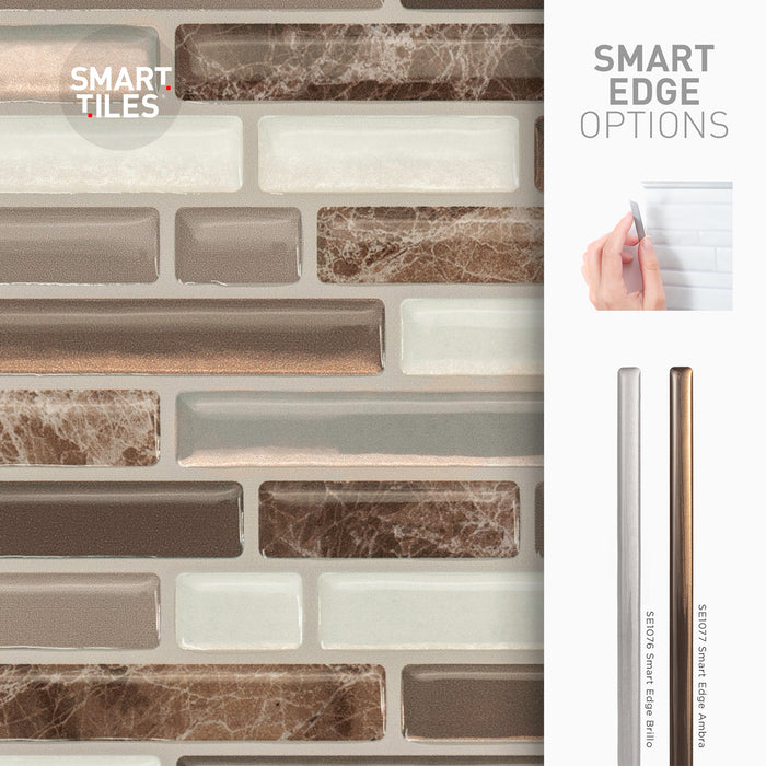 Dosseret Smart Tiles peler et coller 10 x 10, 4 feuilles - Bellagio Santi