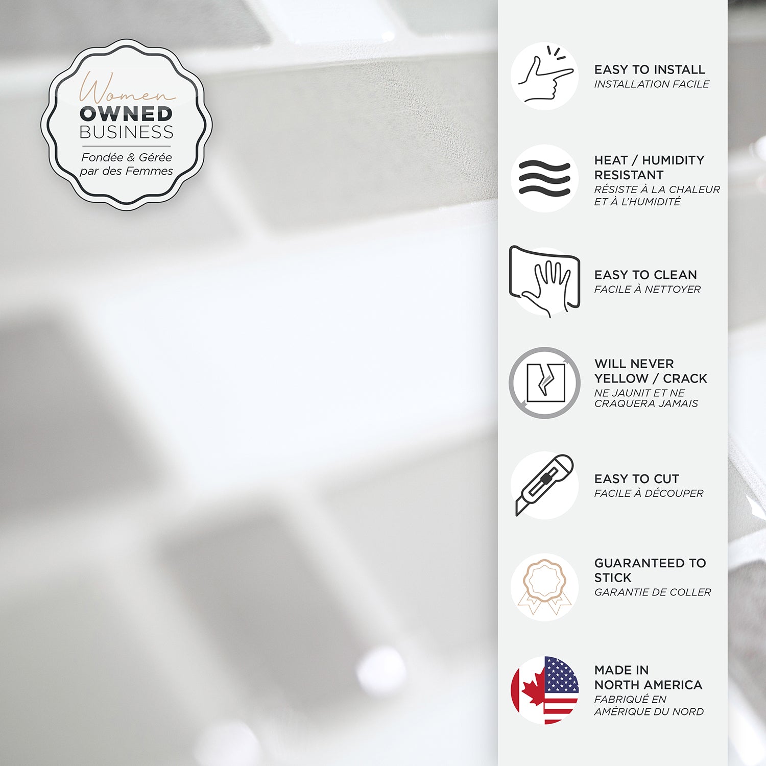 Mureno Tuiles Péler et coller dosseret 11.25 X 10 Marbre gris 8 tuiles | Home Depot Canada