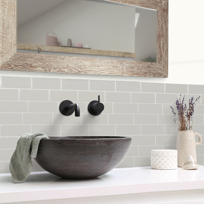 Dosseret Smart Tiles peler et coller 12 x 9, 4 feuilles - Metro Cassandra