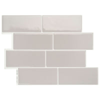 Dosseret Smart Tiles peler et coller 12 x 9, 4 feuilles - Metro Cassandra