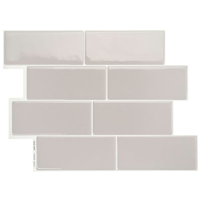 Smart Tiles Peel and Stick 4-Sheet 12 x 9 Backsplash - Metro Cassandra|Dosseret Smart Tiles peler et coller 12 x 9, 4 feuilles - Metro Cassandra