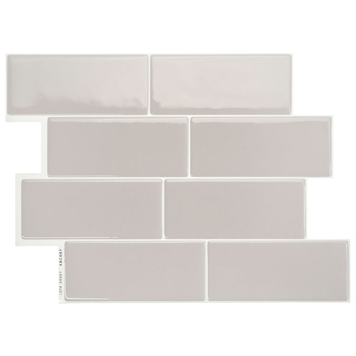 Dosseret Smart Tiles peler et coller 12 x 9, 4 feuilles - Metro Cassandra