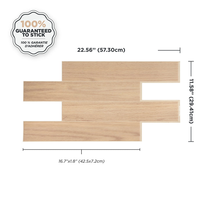 Dosseret Smart Tiles peler et coller 23 x 12, 2 feuilles - Norway Oak