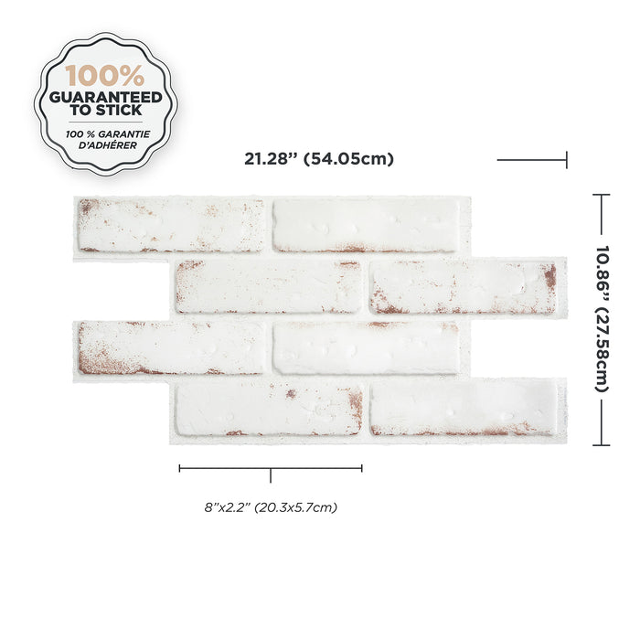Dosseret Smart Tiles peler et coller 21 x 11, 2 feuilles - Brik Toscana