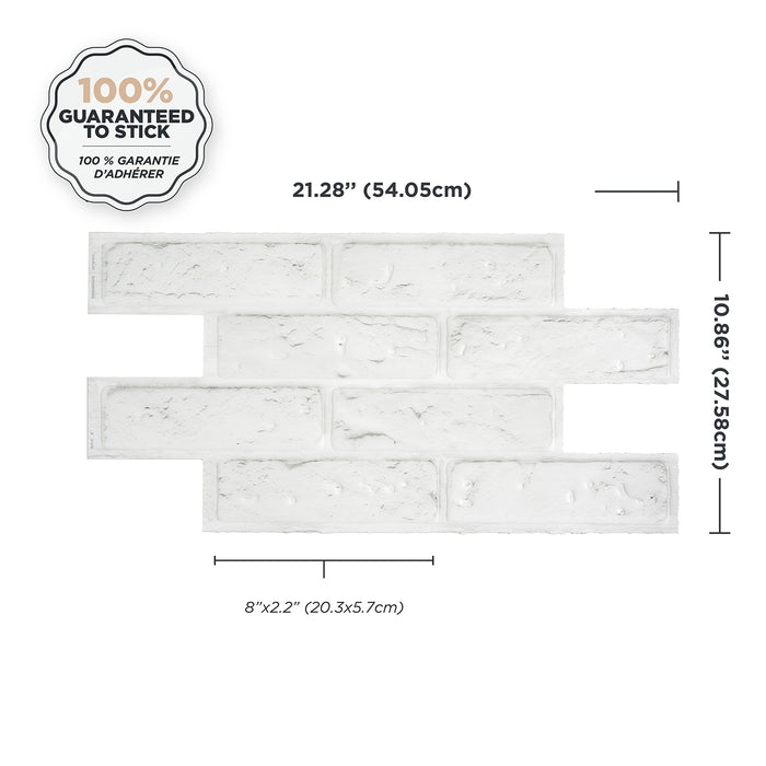 Dosseret Smart Tiles peler et coller 21 x 11, 2 feuilles - Brik Zurich