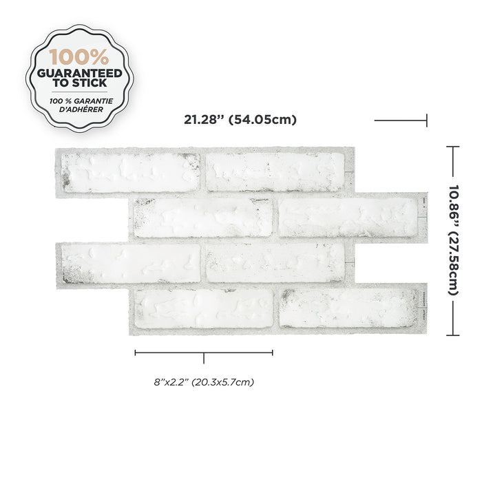 Dosseret Smart Tiles peler et coller 21 x 11, 2 feuilles - Brik Sidney