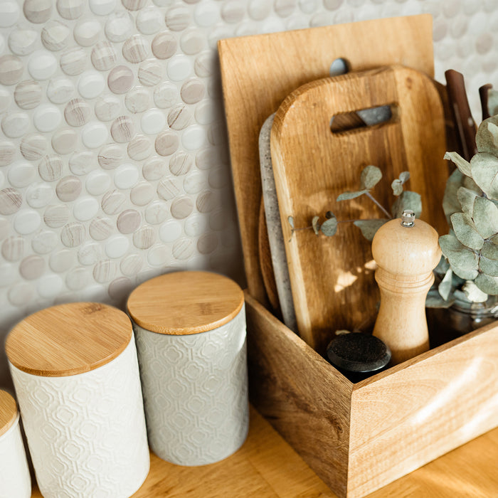 Dosseret Smart Tiles peler et coller 9 x 9, 4 feuilles - Penny Terra