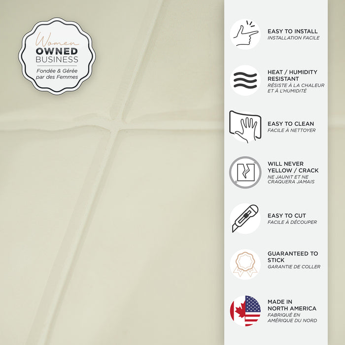 Dosseret Smart Tiles peler et coller 9 x 9, 4 feuilles - Zellige Oia