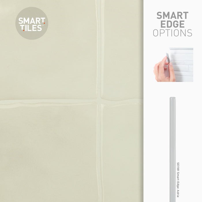 Dosseret Smart Tiles peler et coller 9 x 9, 4 feuilles - Zellige Oia