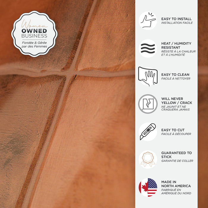 Dosseret Smart Tiles peler et coller 9 x 9, 4 feuilles - Zellige Safi