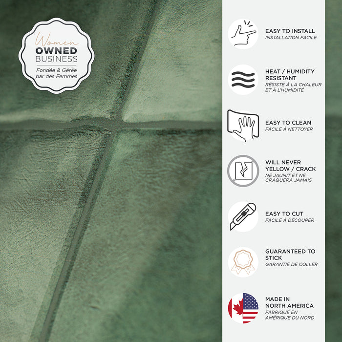 Dosseret Smart Tiles peler et coller 9 x 9, 4 feuilles - Zellige Taza