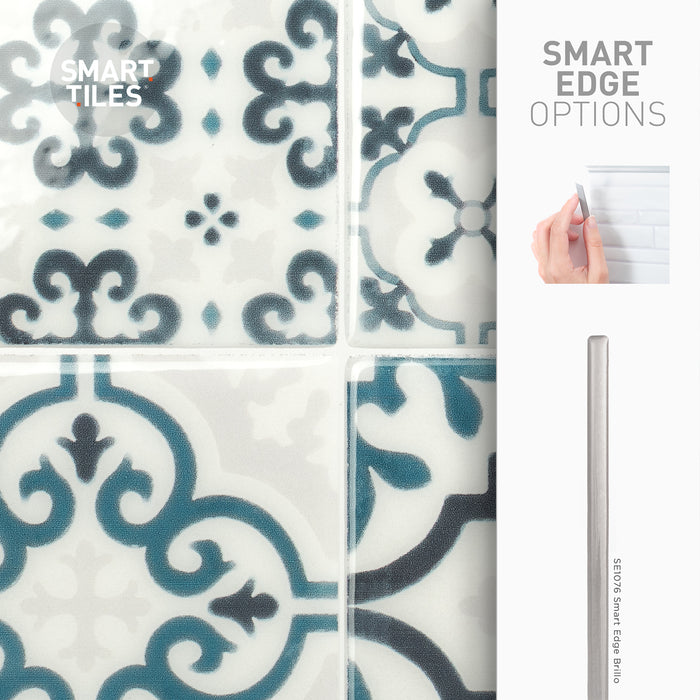 Dosseret Smart Tiles peler et coller 9 x 9, 4 feuilles - Vintage Marino