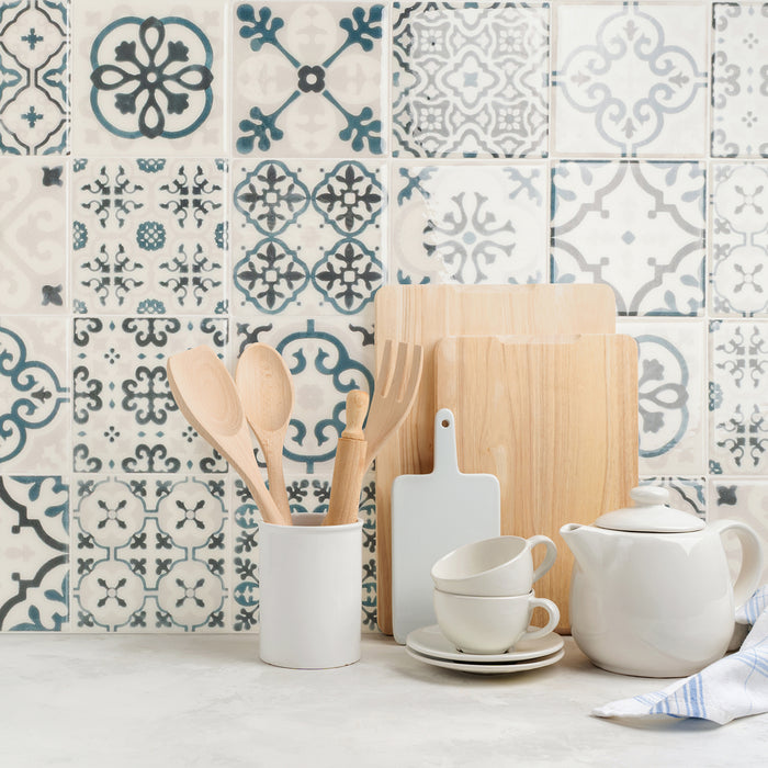 Dosseret Smart Tiles peler et coller 9 x 9, 4 feuilles - Vintage Marino