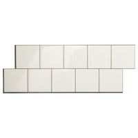Dosseret Smart Tiles peler et coller 22 x 8, 2 feuilles - Square Velden