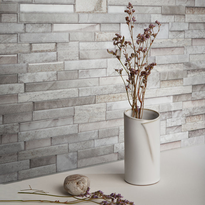 Dosseret Smart Tiles peler et coller 23 x 11, 2 feuilles - Pietra Pozzuoli