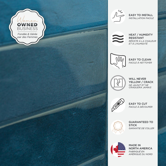 Dosseret Smart Tiles peler et coller 12 x 9, 4 feuilles - Morocco Agadir