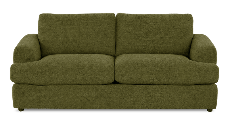 Sofa personnalisable Curve de Sofa Lab de 86 po de format condo fabriqué au Canada en tissu - Chenille Moss