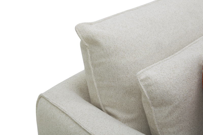 Sofa sectionnel Palisade de 6 pièces en tissu avec console de rangement à dessus relevable et coussins décoratifs - sable