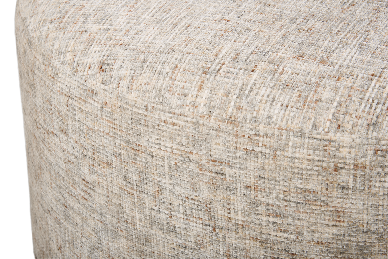 Pouf courbé personnalisable de Sofa Lab de 38 po fabriqué au Canada en tissu - tissu décoratif Rust