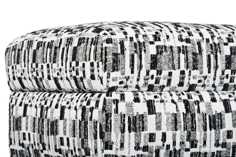 Pouf de rangement personnalisable Trunk de Sofa Lab de 39 po fabriqué au Canada en tissu - tissu décoratif Noir