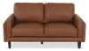Chateau d’Ax Venice 65" Traditional Genuine Leather Loveseat – Light Brown | Causeuse traditionnelle Venice de Château d’Ax de 65 po en cuir véritable - brun clair