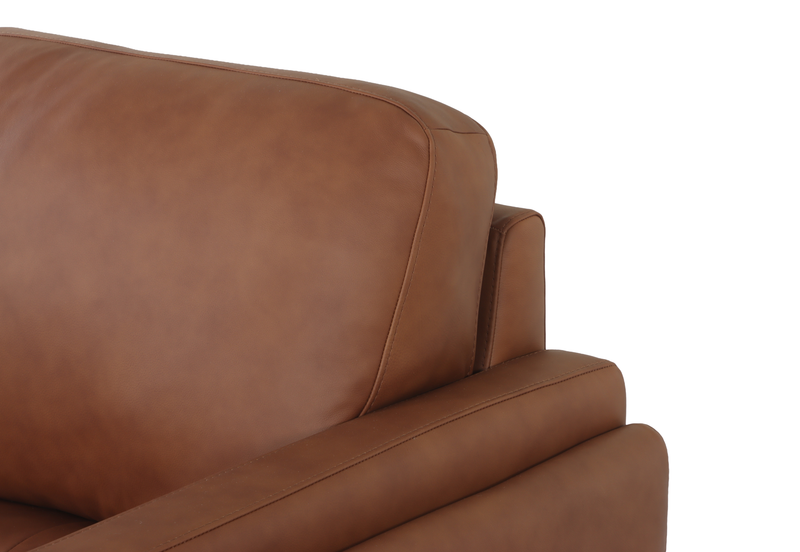 Sofa Venice de Château d’Ax de 91 po en cuir 100 % véritable - brun clair