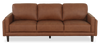 Sofa Venice de Château d’Ax de 91 po en cuir 100 % véritable - brun clair