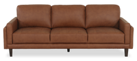  Sofa traditionnel Venice de Château d’Ax de 91 po en cuir véritable - brun clair