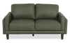 Chateau d’Ax Venice 65" Traditional Genuine Leather Loveseat – Green  | Causeuse traditionnelle Venice de Château d’Ax de 65 po en cuir véritable - verte