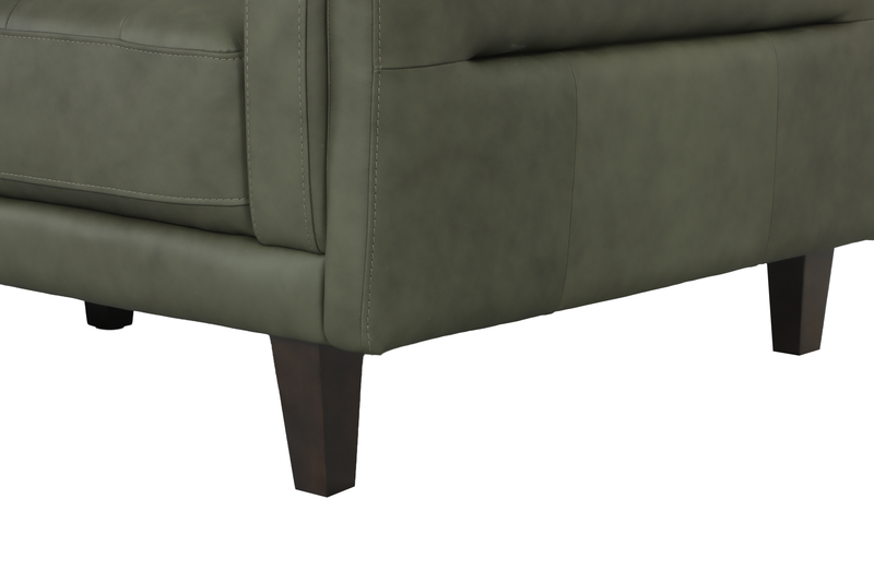 Sofa traditionnel Venice de Château d’Ax de 91 po en cuir véritable - vert