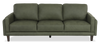 Sofa traditionnel Venice de Château d’Ax de 91 po en cuir véritable - vert