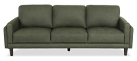  Sofa traditionnel Venice de Château d’Ax de 91 po en cuir véritable - vert