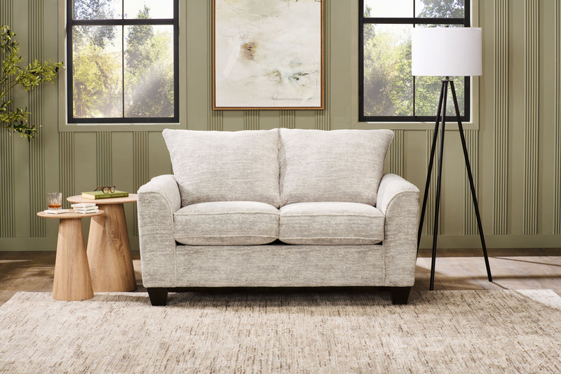 Causeuse personnalisable Roll de Sofa Lab de 63 po fabriqué au Canada en tissu - Plush Oyster