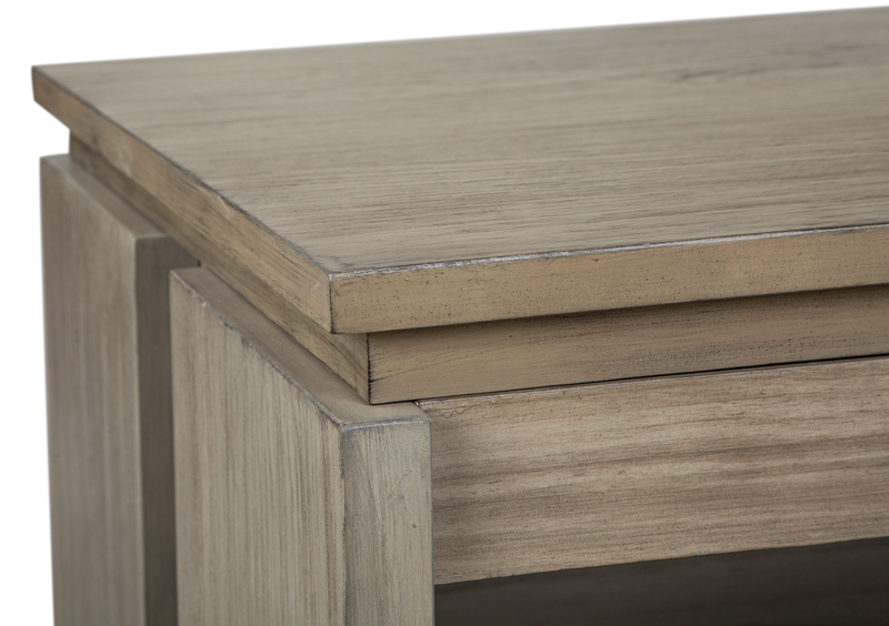 Table à café Addams de 50 po avec dessus relevable et rangement - gris Stone Harbor