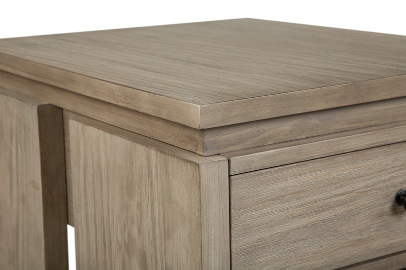 Table de bout Addams de 22 po avec rangement - gris Stone Harbor