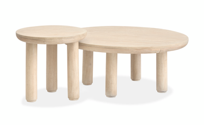 Adelaide 2-Pack Nesting Round Accent Tables - Sanibel Brown | Ensemble de 2 tables d’appoint gigognes rondes Adelaide - brun Sanibel