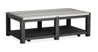  Table à café Alders de 52 po avec dessus en marbre et rangement - noir Ravenwood