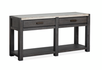 Table de salon Alders de 56 po avec dessus en marbre et rangement - noir Ravenwood