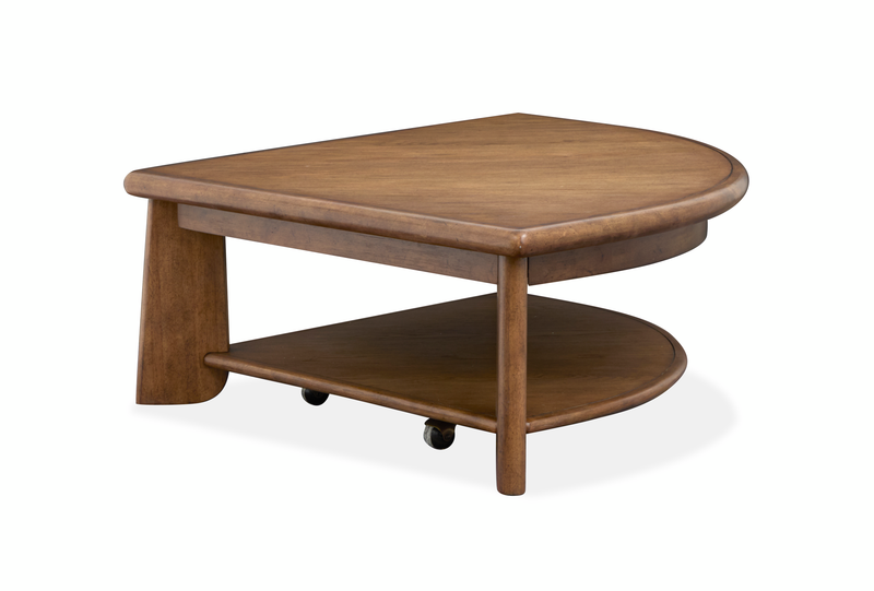 Table à café Baltic de 38 po avec dessus relevable et rangement - brun-fauve 