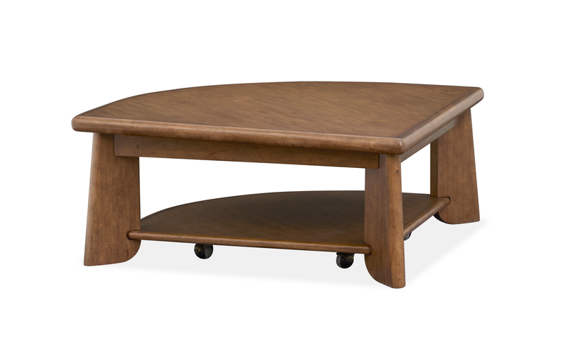Table à café Baltic de 38 po avec dessus relevable et rangement - brun-fauve 